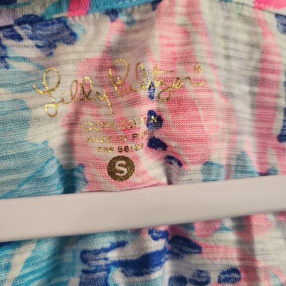 Lilly Pulitzer "Dive In" Meredith V-Neck Tshirt Size Small‎ - Picture 7 of 7